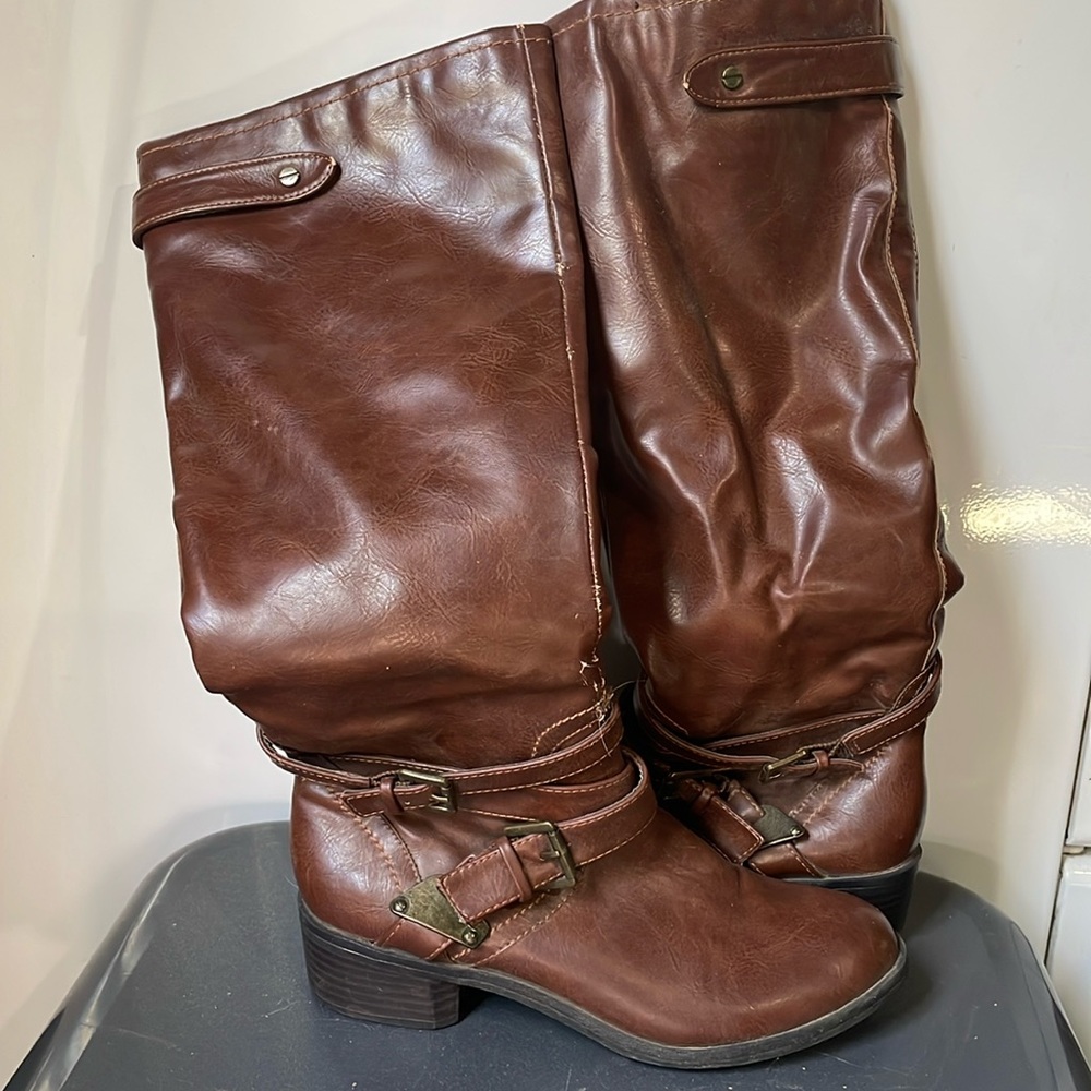 Tall brown boots